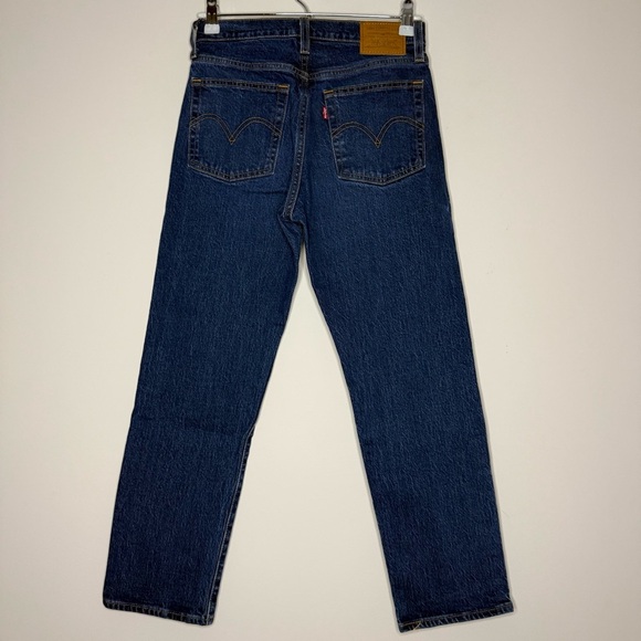 LEVI’S Premium Wedgie Straight Leg Minimalist Casual Button Fly Rigid Denim Jean - Picture 5 of 11